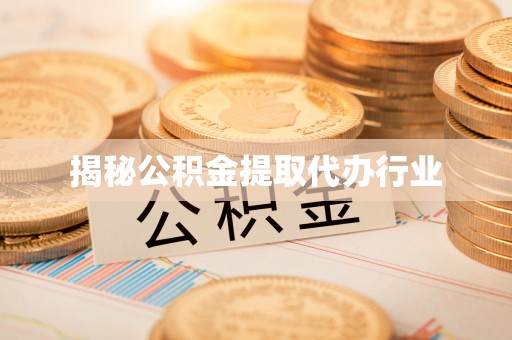 石冈揭秘公积金提取代办行业