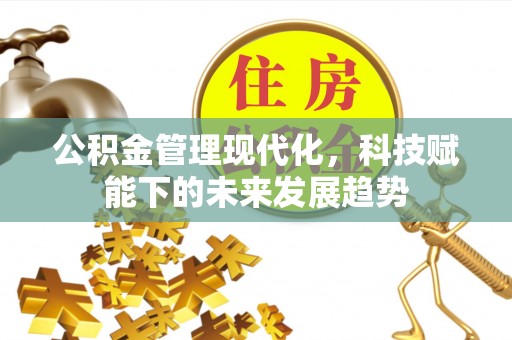石冈公积金管理现代化，科技赋能下的未来发展趋势