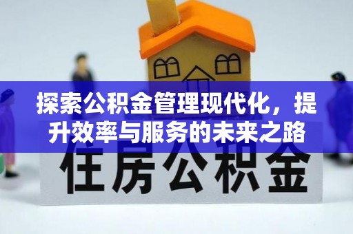石冈探索公积金管理现代化，提升效率与服务的未来之路