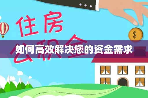 石冈如何高效解决您的资金需求